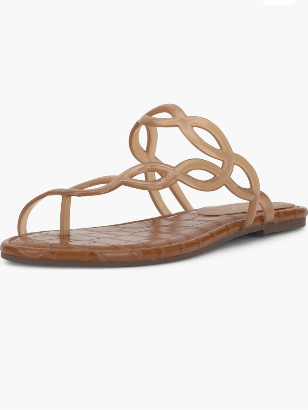 Women's Tan Loop-Detail Sandals